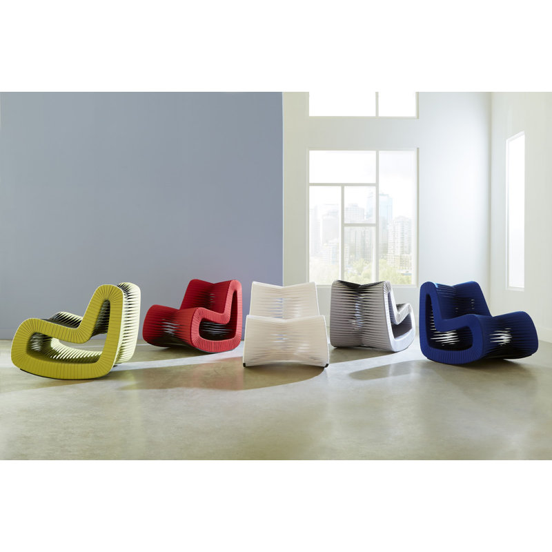 Seat Belt Rocking Chair, Gray/Black