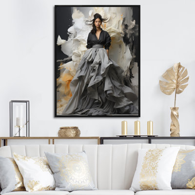 Black Fashion Fusion Couture Creation III - Fashion Wall Art