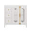 Meuble-lavabo de 36 pouces avec lavabo en céramique, meuble de rangement pour salle de bain avec 3 tiroirs, 2 portes et 2 tablettes latérales ouvertes-542563535