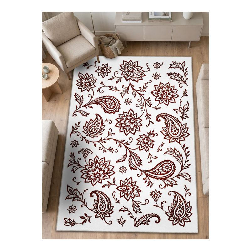 Tapis tissé à la crème Mosso, 4'7" x 6'7"