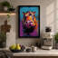 Neon Hippo Modern 1 Piece Wrapped Canvas Wall Art-136727910-136727912