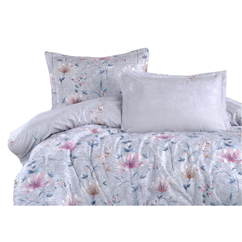 Ensemble de housse de couette standard en coton de trois articles, Housse de couette grand + 2 grandes taies décorat