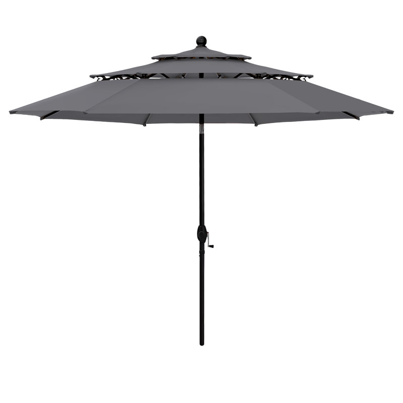 Leigh 3m Market Parasol, Smoky Grey