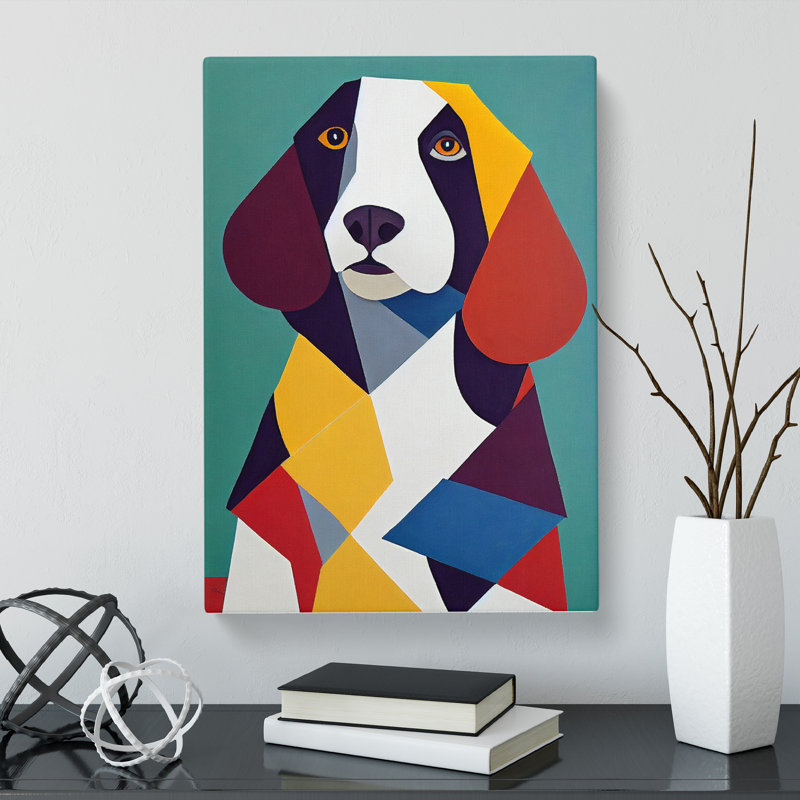 Shikhare Springer Spaniel Cubism - Wrapped Canvas, 50cm H x 35cm W