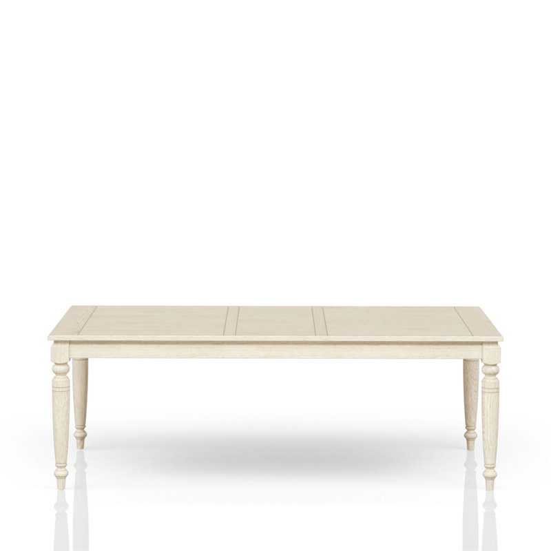 Table with Leaf, White