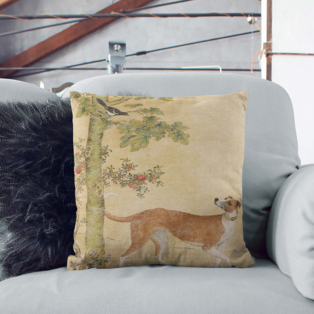 Bird & Dog by Lang Shining Cushion with Filling