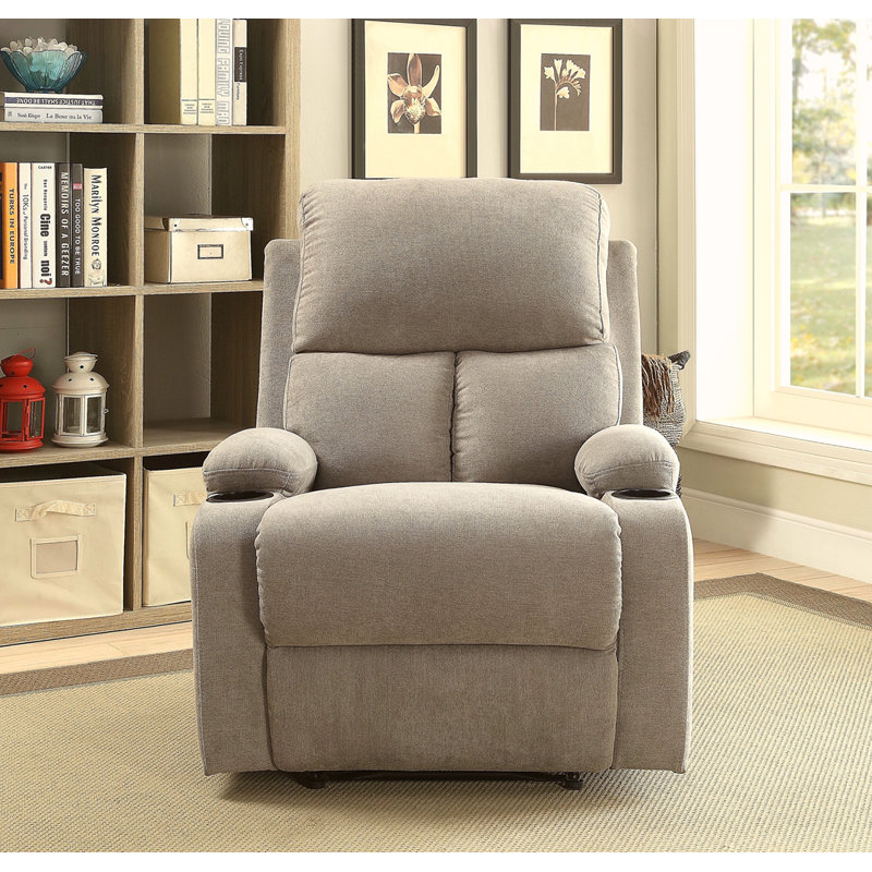 Fauteuil inclinable avec porte-gobelet, Gris