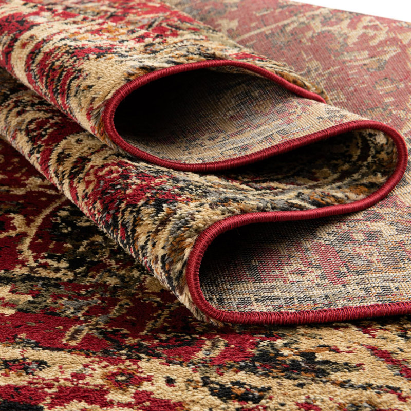 Tapis brun / rouge / noir Alameda, Rectangle 9 pi x 12 pi