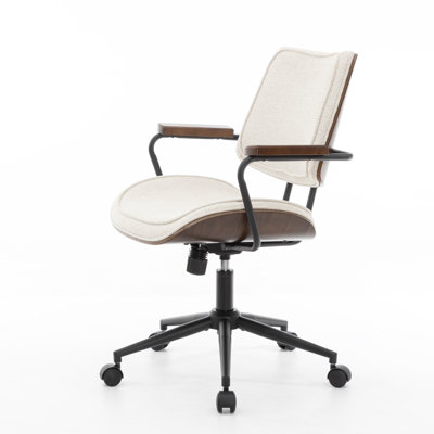 Bentwood office chair with upholstered seat