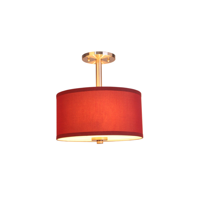 Plafonnier semi-encastré 3 lumières Smeralda, Marron, Nickel satiné, H 10,5 po x l 11,5 po x P 11,5 po