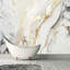 Murale ivoire en marbre blanc avec veines dorées-921739479