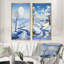 «Snow Winters Moon Solitude», ensemble d'art mural pour chambre à coucher - ensemble de 2 décorations florales-1050145704-1050145705