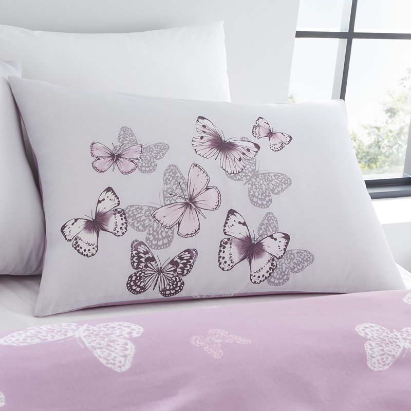 Scatter Butterfly Reversible Duvet Cover Set with Pillowcases, 200 x 200cm Duvet Cover + 2 Standard Pillowcases