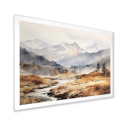 «European Fog Mountain Dream III - Winter Landscape», art mural