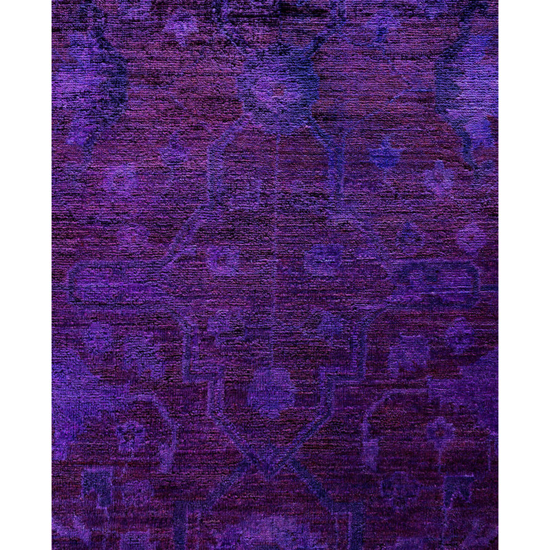 Overdyed One-of-a-Kind 12' 2" X 15' 1" Hand Knotted Area Rug