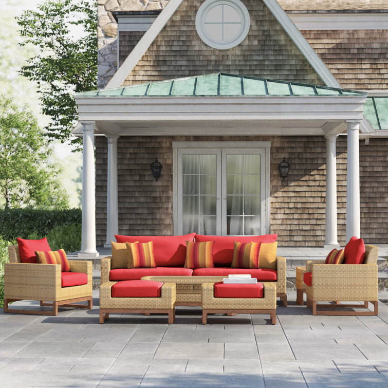 Tullio 8 - Person Patio Conversation Sets with Sunbrella® Cushions