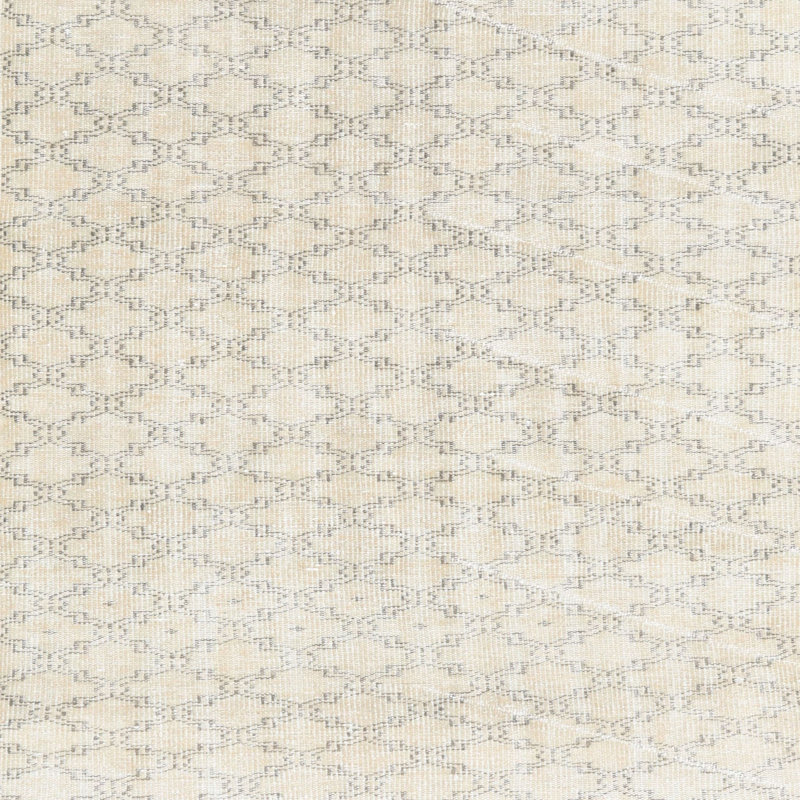Crème/gris Tapis décoratif à motifs géométriques ArAgon, Carré 3 pi