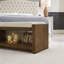 Charmant banc d'appoint de 40 pouces avec étagère à chaussures à tablette inférieure, sièges rembourrés pour le salon et la chambre à coucher, solution de rangement compacte et élégante-473719145-487863693