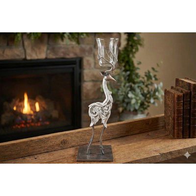 34'' H Brass Tabletop Candelabra