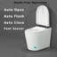 Toilette compacte pour bidet pour salle de bain - Ouverture / fermeture automatique, chasse d'eau, siège chauffant, unité de fonction intelligente ouverte / affleurante pour salle de bain à air chaud / sec, option