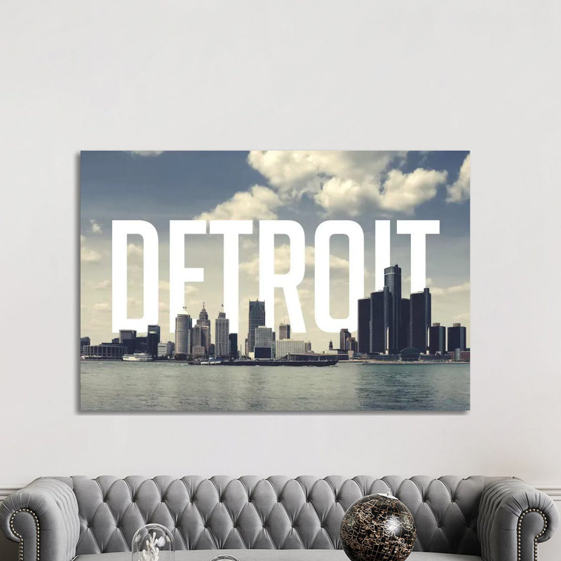«Detroit», impression sur toile tendue, H 8 po x l 12 po x P 0,75 po
