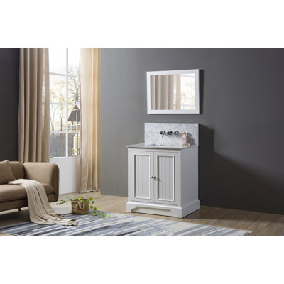 Briallen 32'' Single Bathroom Vanity with Marble Top
