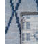 Tapis géométriques en laine bleu clair noué à la main à la main-1432003028