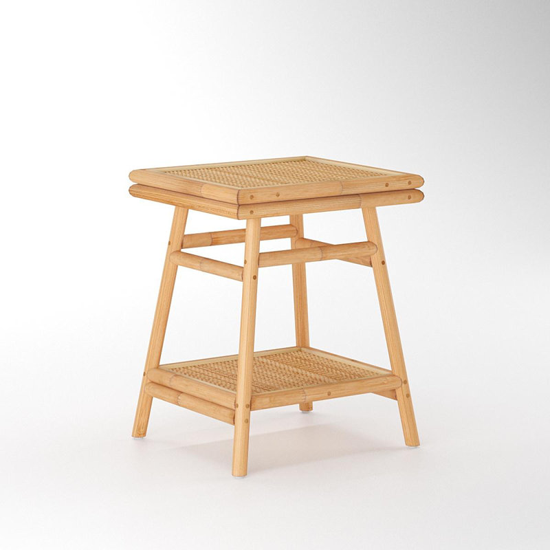 Amdad Tray Top 4 Legs End Table with Storage