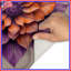 Tapis de bain orange mauve Dahlia-536825074