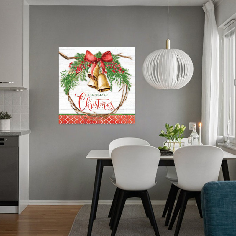 The Bells Of Christmas, art contemporain, H 32 po x l 32 po