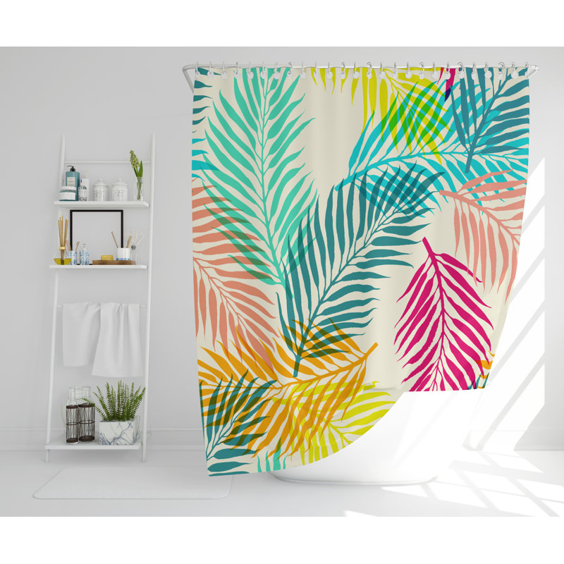 Tecca Polyester Shower Curtain, 168cm H x 168cm W