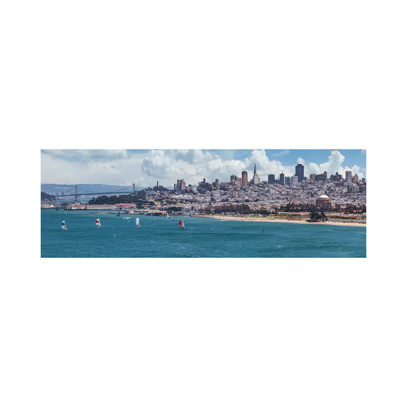 San Francisco Skyline by Melanie Viola - Wrapped Canvas Panoramic Print, 30.48 cm H x 91.44 cm W x 1.91 cm D