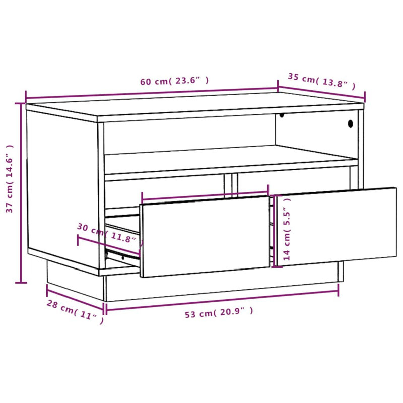 Giolanda Unfinished TV Stand, White