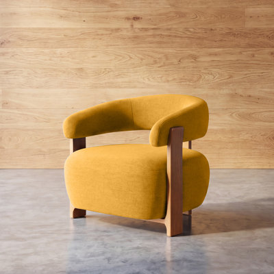 Modern Solid Wood Bucket Chair