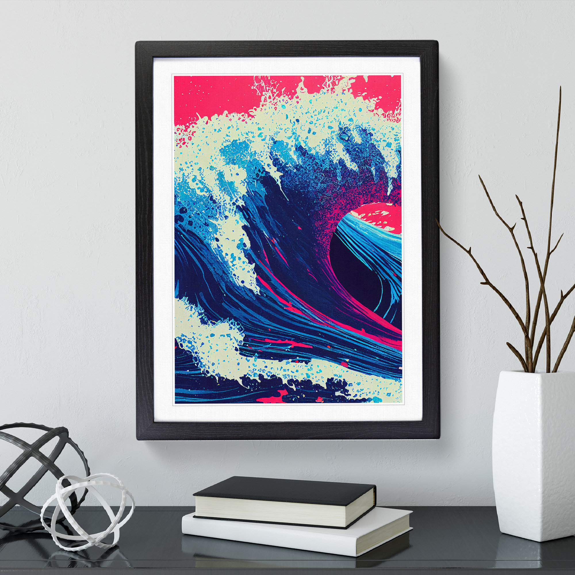 ClassicLiving Colourful Ocean Wave No.3 - Picture Frame Graphic Art ...