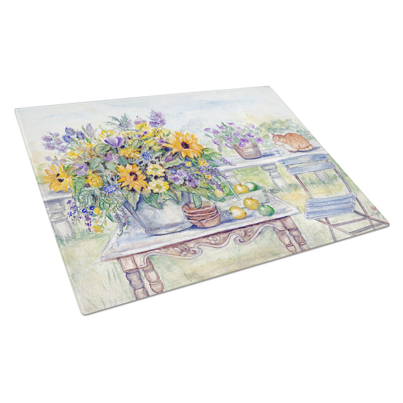 Planche à découper en verre trempé de patio en verre trempé caroline