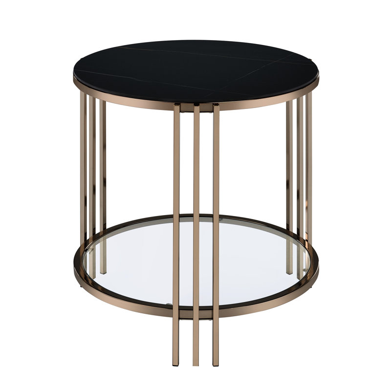 Table de bout Elegant Champagne Finish