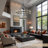 30 - Light 60" Dimmable Black 2 - Tier Wagon Wheel Chandelier With Glass Shade