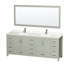 Sheffield 84" Freestanding Double Bathroom Vanity with Quartz Top with 70" Mirror-1780561860