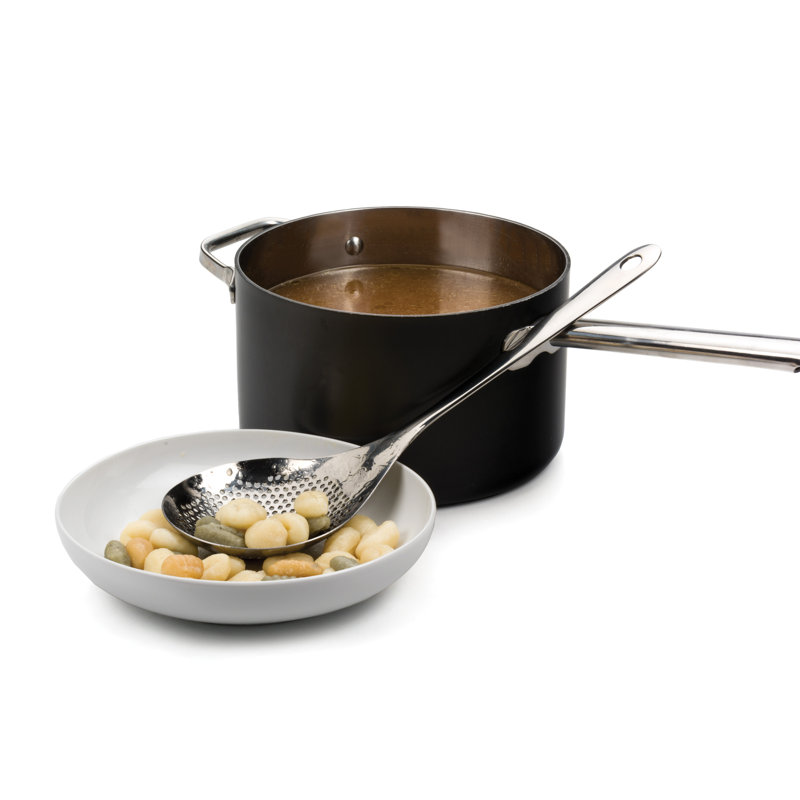 Silver Stainless Steel Pierced Straining Spoon