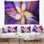 Tapisserie florale florale, mauve et jaune-28496048