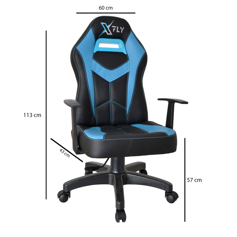 Fauteuil de jeu Machete, Bleu et noir