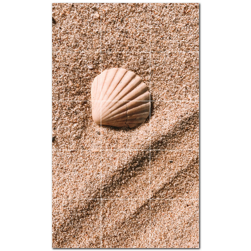 Murale en céramique satinée 8 "x 8" Beach Photo