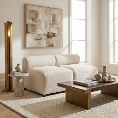 52'' 2-Piece Modular Couch Loveseat Sectional Sofa For Living Rooms,Bedrooms,Apartment