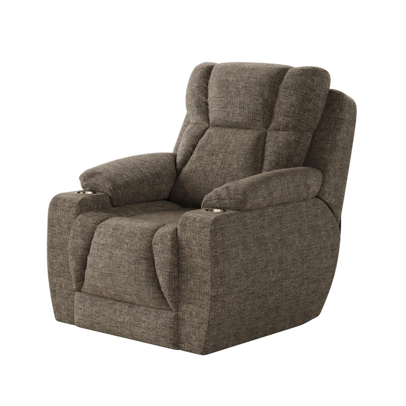 Fauteuil inclinable près du mur pour homme, Microfibre, Café Tipton