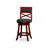 30" Bar Height X-Back Swivel Stool, Stool, Cherry Finish, Charcoal Fabric Seat-3364893-3364888