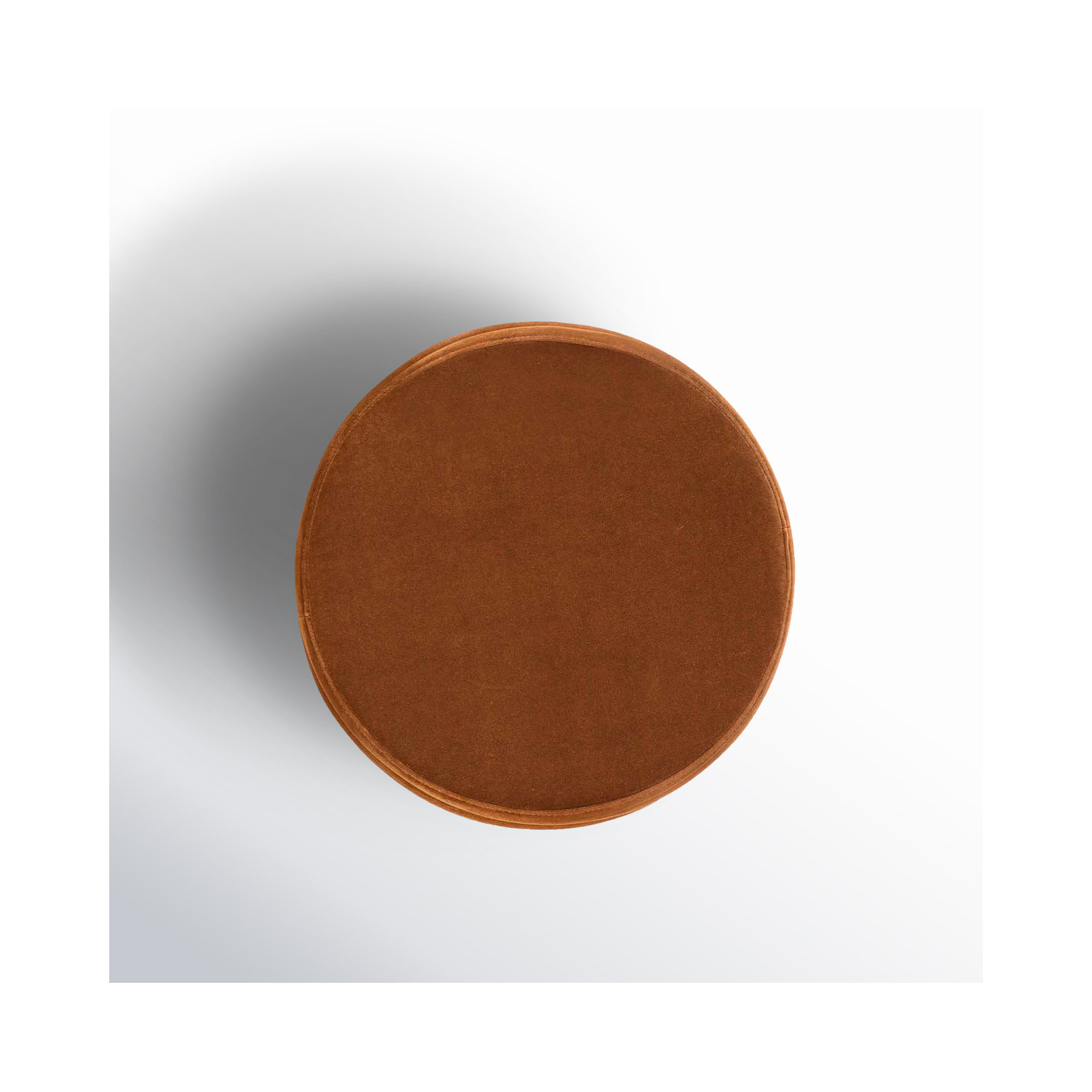Helene Upholstered Storage Ottoman, Burnt Orange Velvet