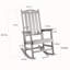 Fauteuil à bascule toutes saisons pour la détente sur la terrasse et à l'extérieur, matériau HIPS durable, mouvement de bascule fluide, assise spacieuse