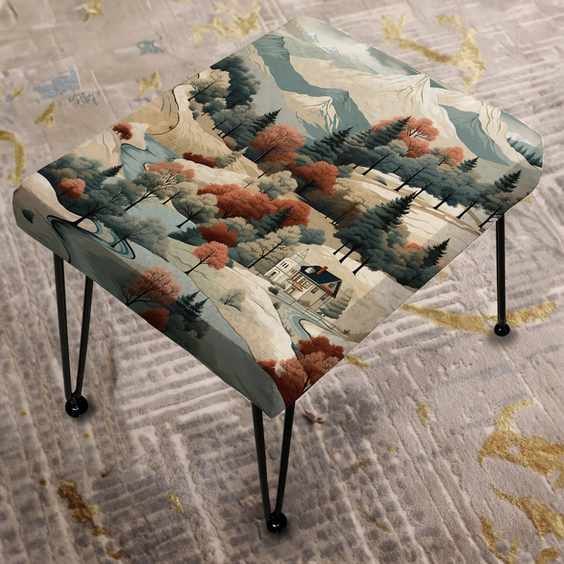 Paysage rustique avec repose-pieds Mountain