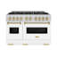 ZLINE Autograph 48" Classic DuraSnow Gas Range w/ 8 Burners & Bronze Accents-1418683390-1438165533